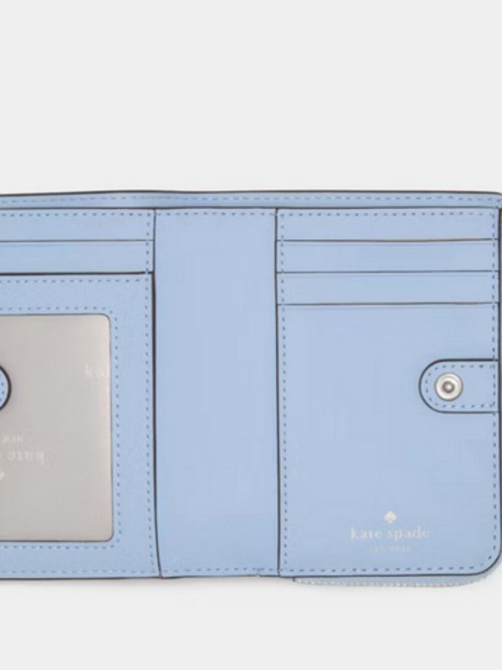 New Kate Spade Floral Small L-Zip Leather Wallet - North Star - Picture 4 of 5